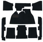 Teppichsatz Ribbed Loop schwarz Teppich für VW Käfer 1303 Fußraumteppich Innenraum Teppich